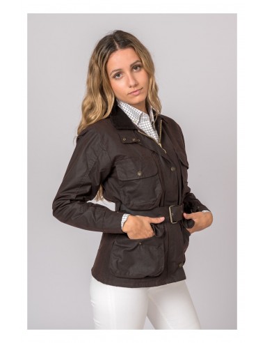 Chaqueta encerada 4 bolsillos marrón Chaqueta encerada 4 bolsillos marrón